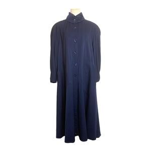 C'est Simone vintage blue long button cape coat size XL